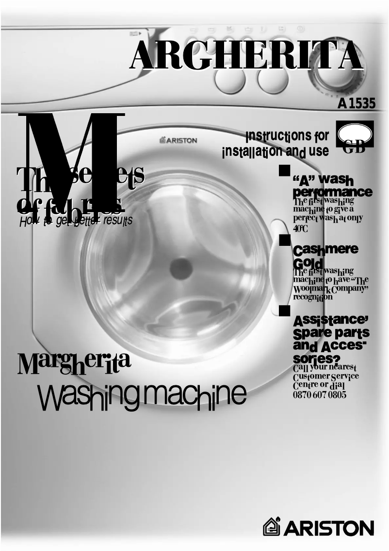 Image de la première page du manuel de l'appareil A1535