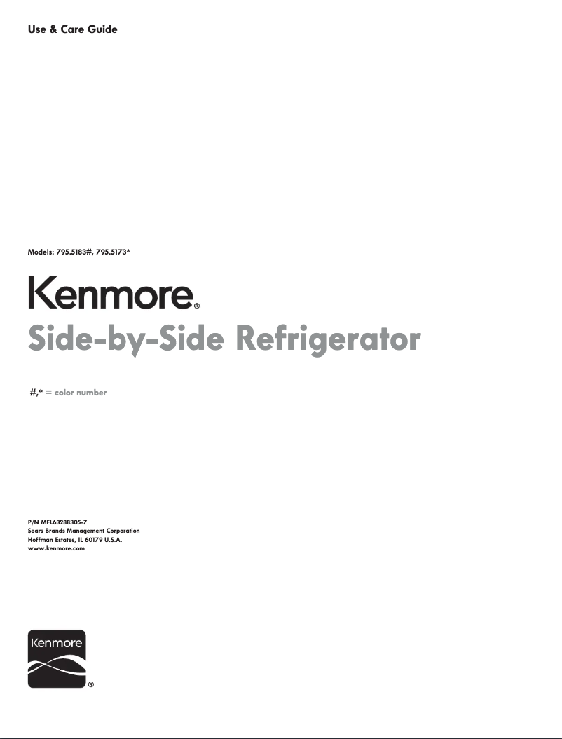 Page 1 de la notice Manuel utilisateur Kenmore 51737