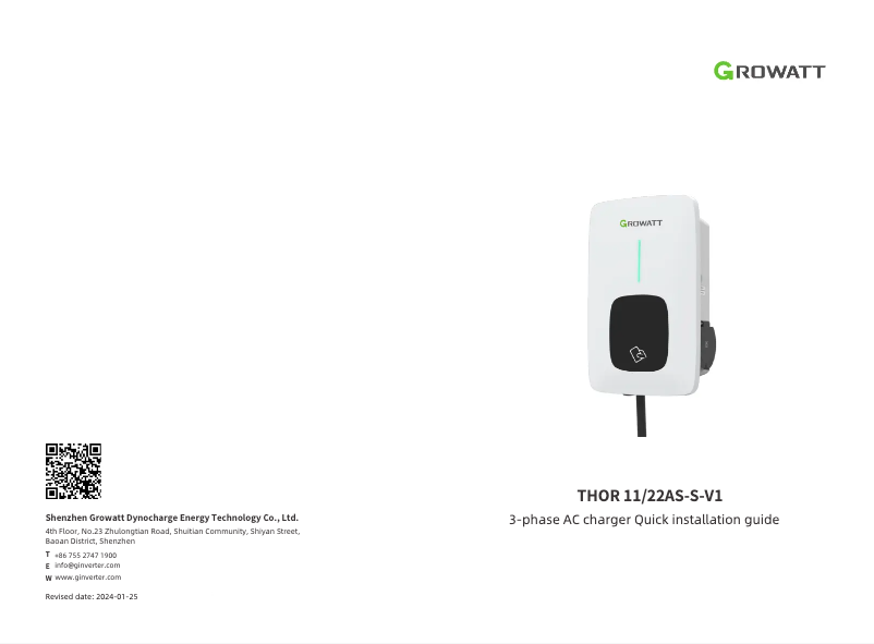 Image de la première page du manuel de l'appareil THOR 11/22AS-S