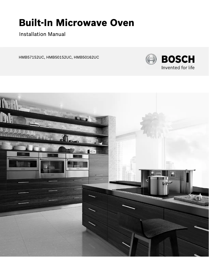 Page 1 de la notice Guide d'installation Bosch HMB50152UC