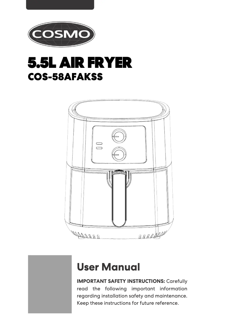 Image de la première page du manuel de l'appareil COS-58AFAKSS