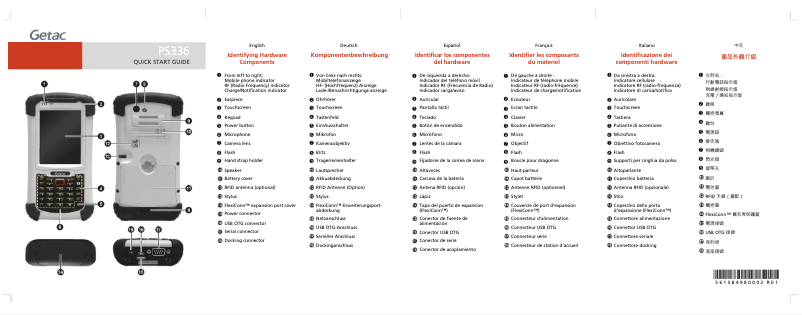 Page n°1 - Guide de démarrage rapide Getac PS336