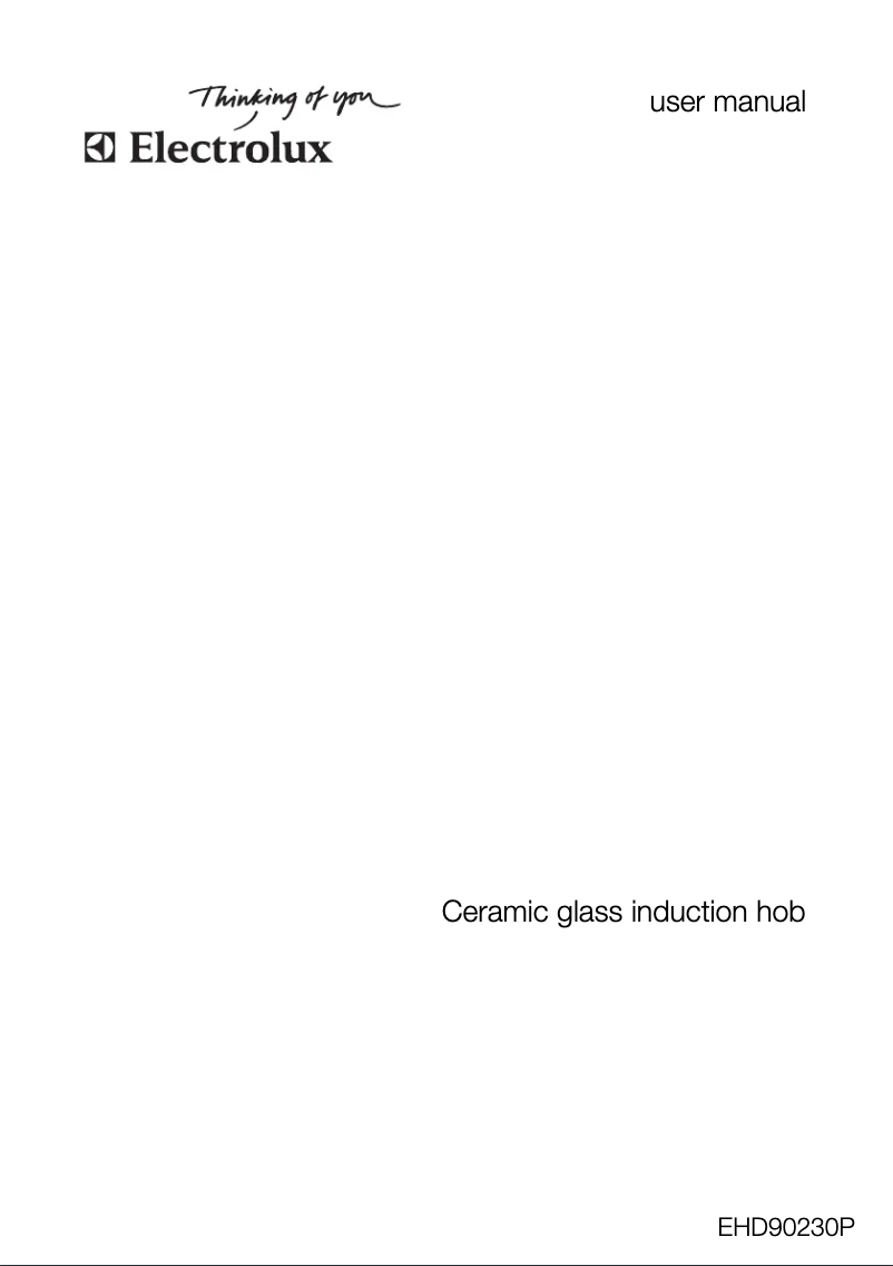 Page 1 de la notice Manuel utilisateur Electrolux EHD90230P