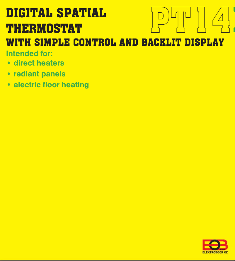 Page 1 de la notice Manuel utilisateur Elektrobock PT14