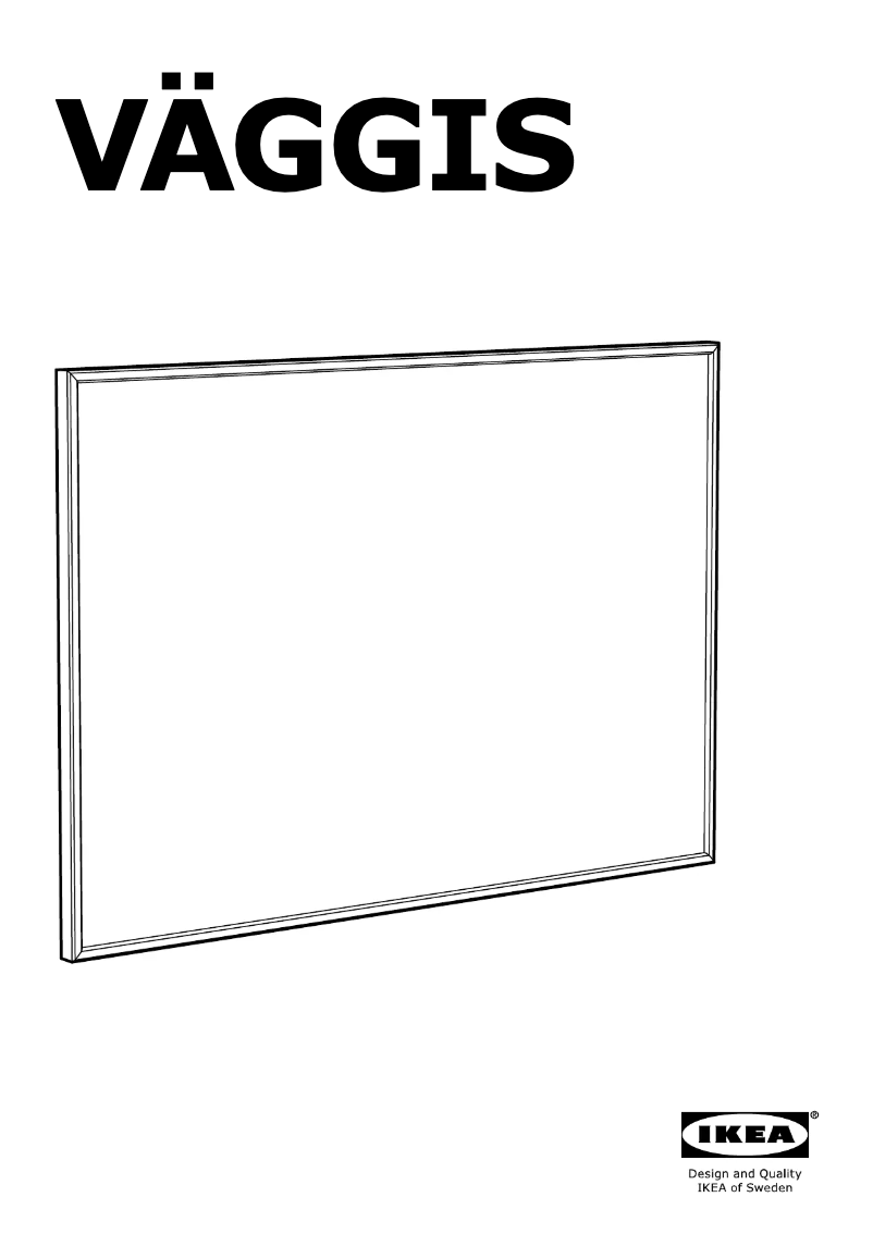 Image de la première page du manuel de l'appareil VÄGGIS