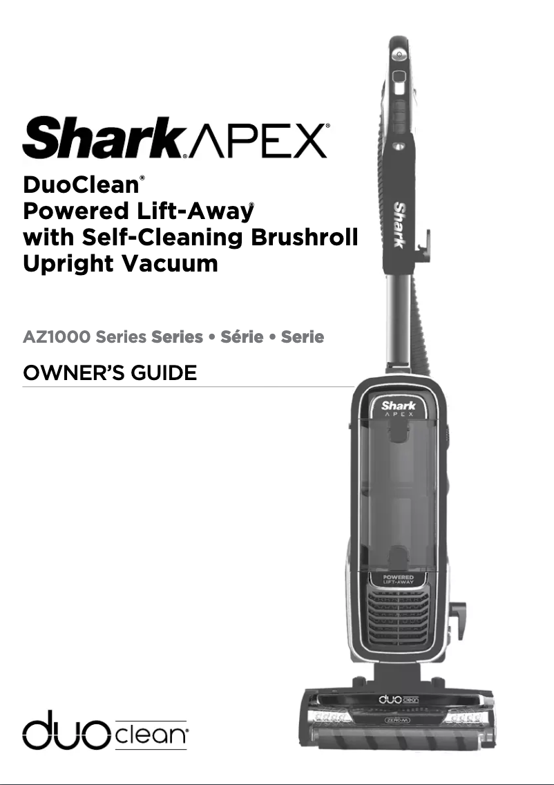 Page 1 de la notice Manuel utilisateur Shark Apex AZ1003