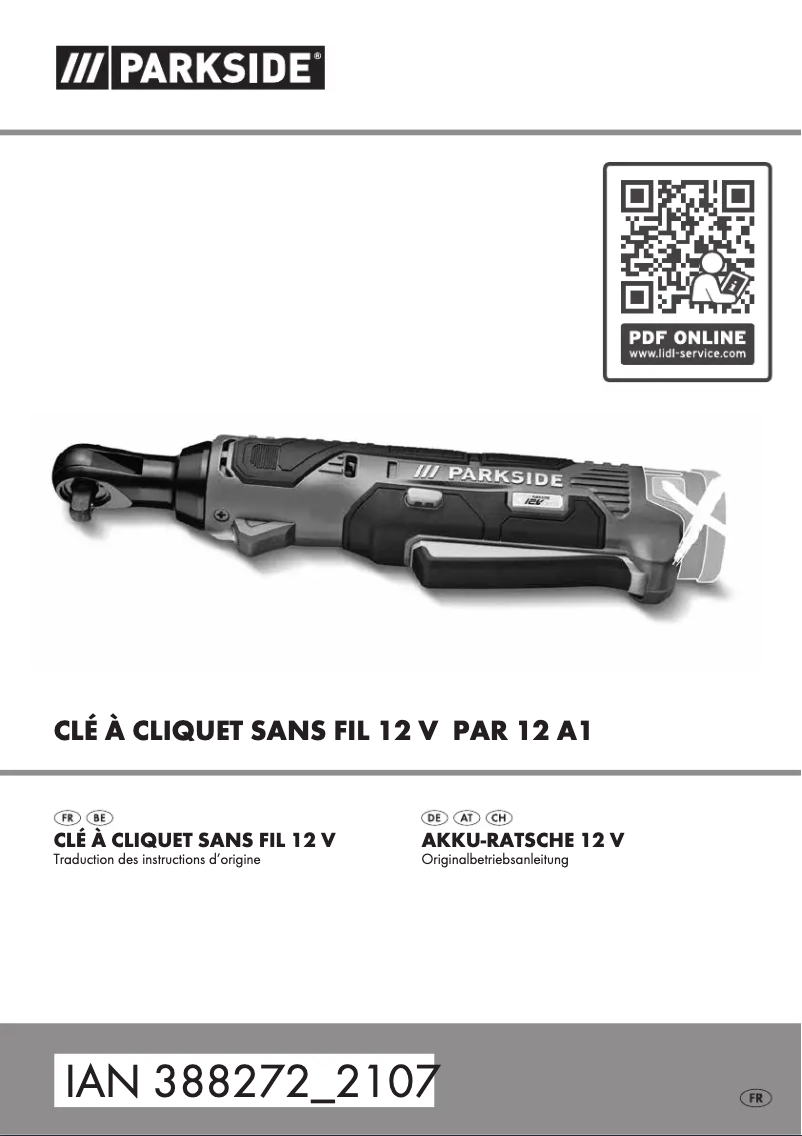 Page n°1 - Manuel utilisateur Parkside PAR 12 A1