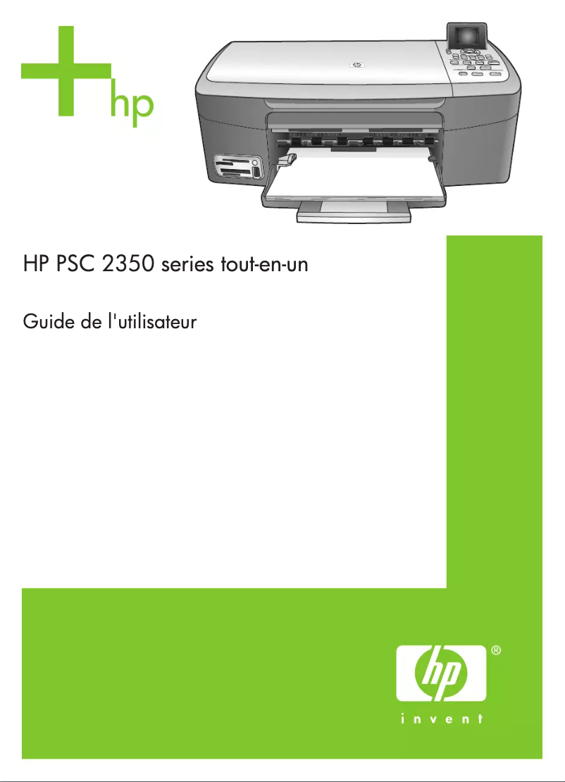 Page 1 de la notice Manuel utilisateur HP PSC 2350