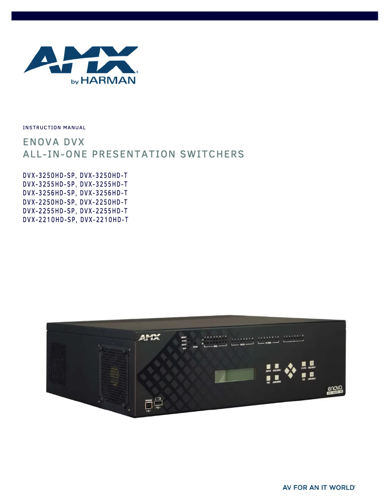 Image de la première page du manuel de l'appareil Enova DVX-2210HD