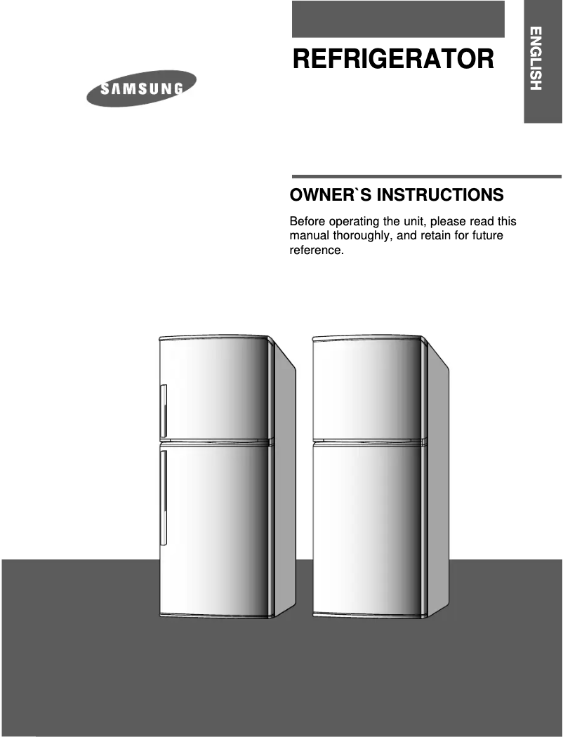 Page n°1 - Manuel utilisateur Samsung RT30MBSB