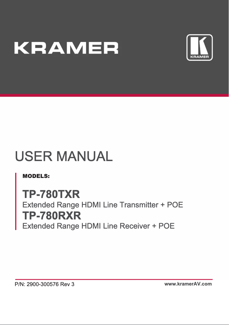 Image de la première page du manuel de l'appareil TP-780RXR