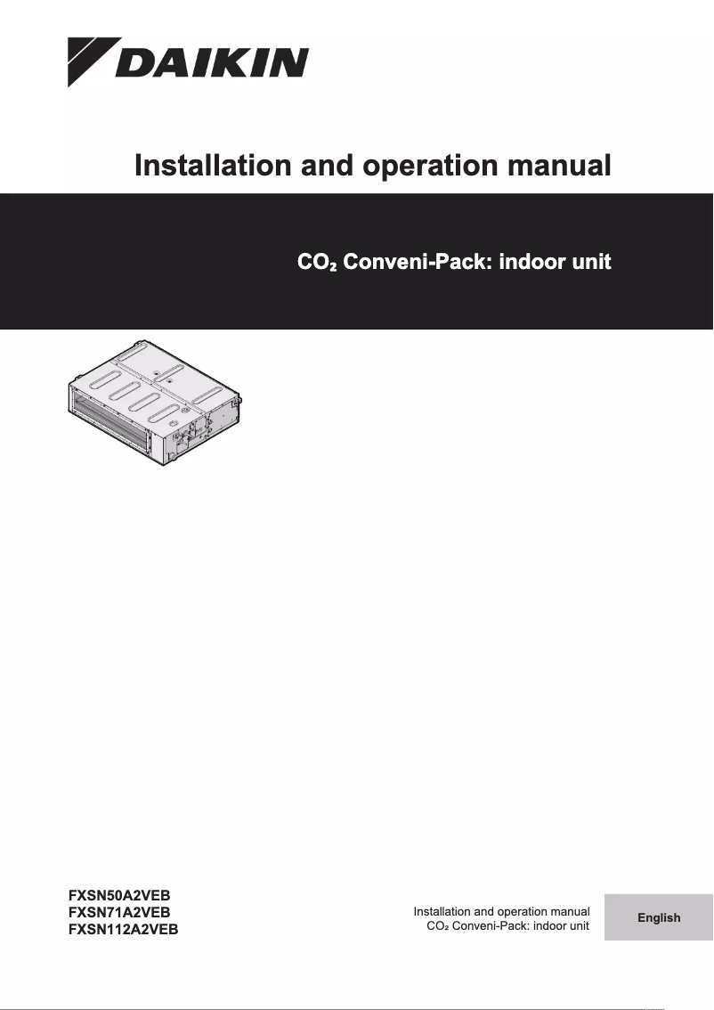Page 1 de la notice Manuel utilisateur Daikin FXSN112A2VEB