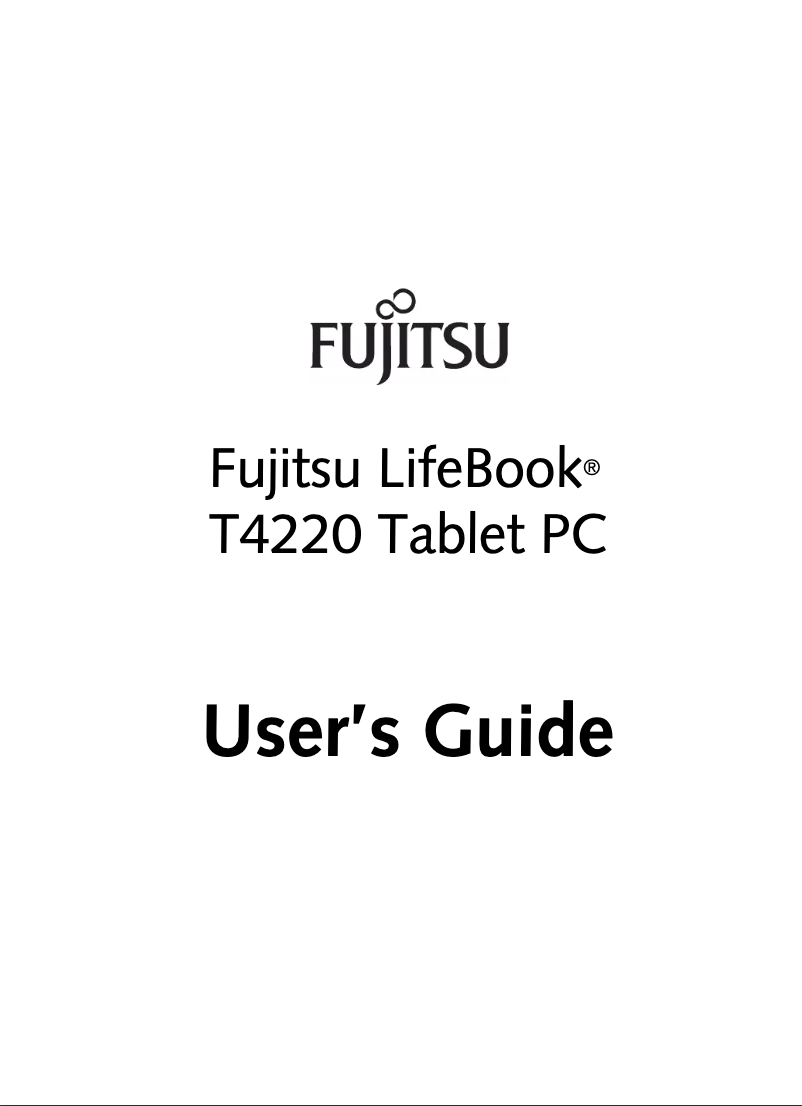 Page n°1 - Manuel utilisateur Fujitsu LifeBook T4220