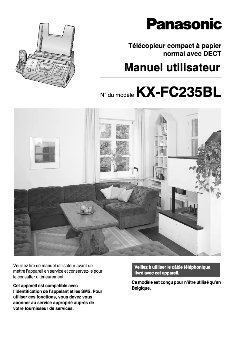 Page 1 de la notice Manuel utilisateur Panasonic KX-FC235BL