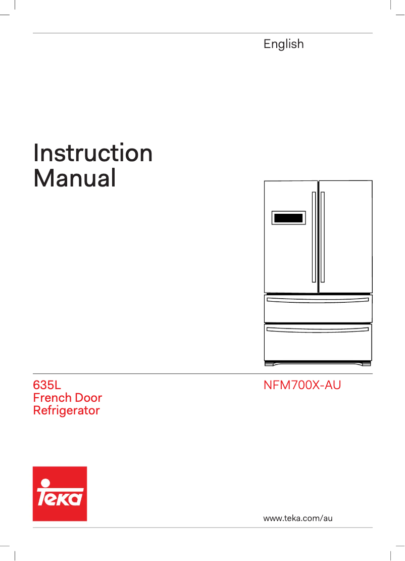 Image de la première page du manuel de l'appareil NFM700X