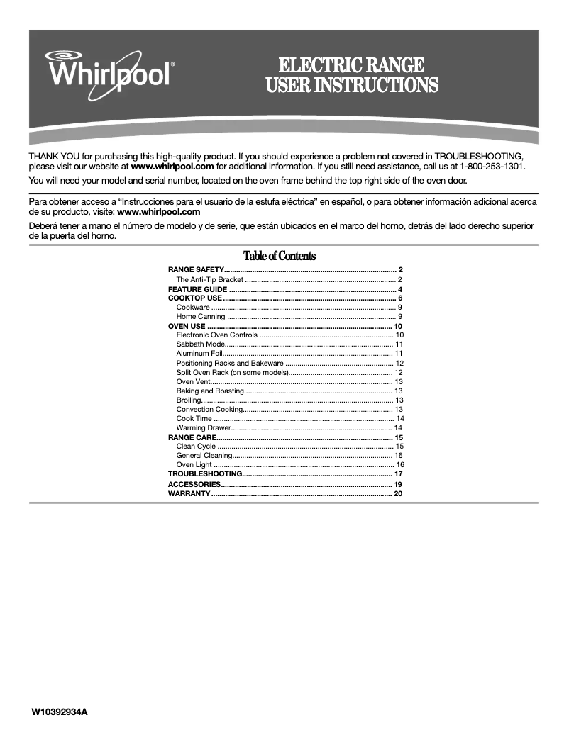 Page 1 de la notice Manuel d'utilisation et d'entretien Whirlpool WFI910H0AS