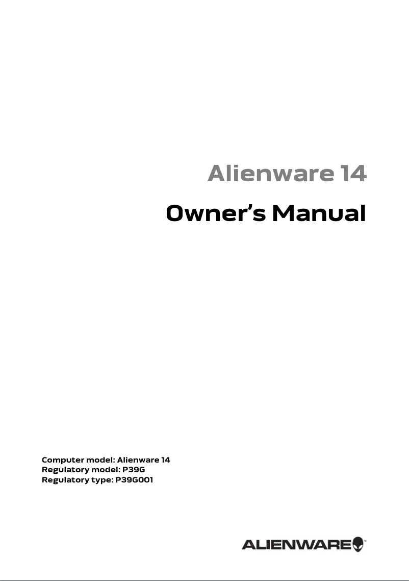Page 1 de la notice Mode d'emploi Dell Alienware 14