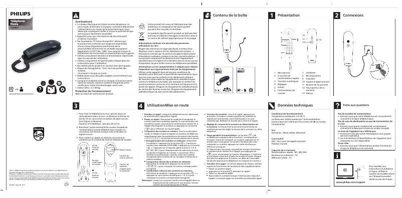 Imagen de la primera página del manual del dispositivo TD2801