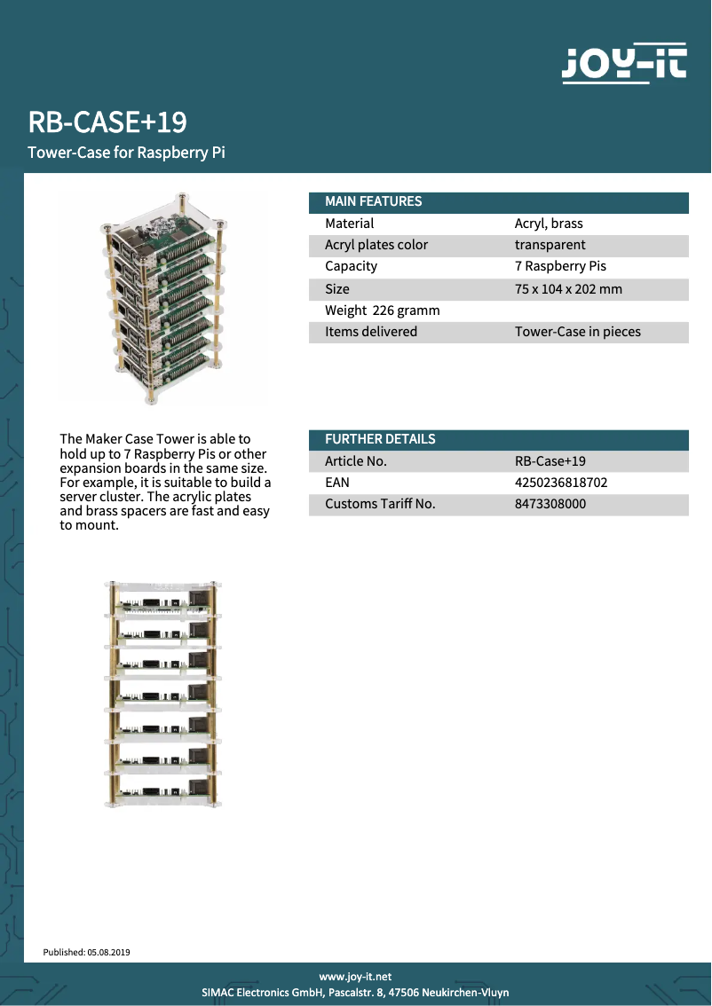 Image de la première page du manuel de l'appareil RB-Case+19