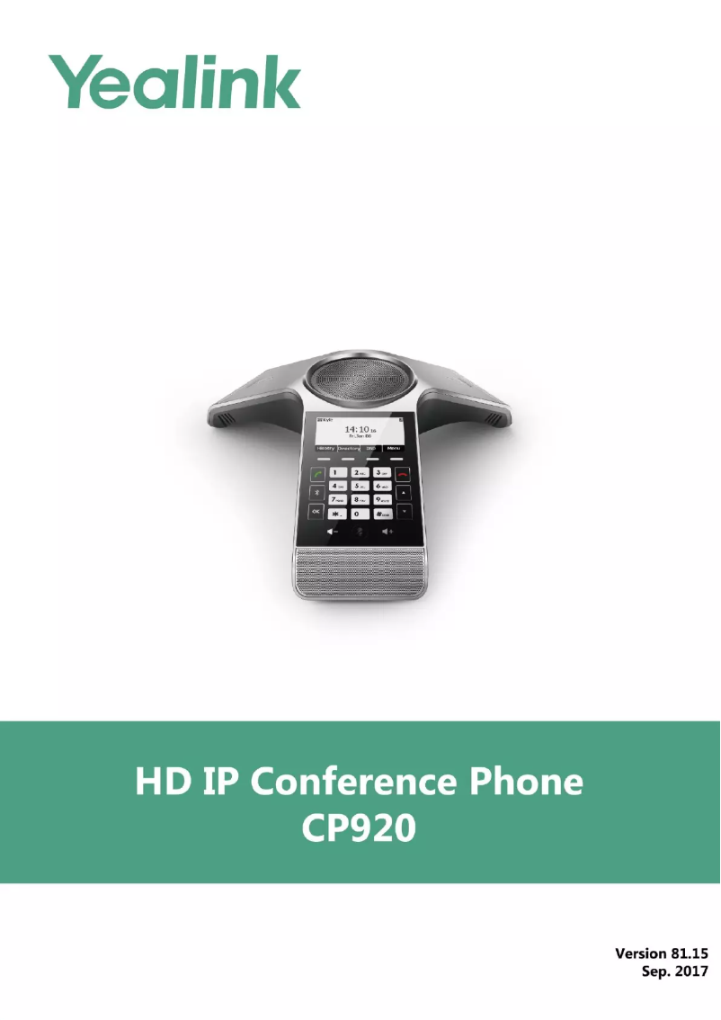 Image de la première page du manuel de l'appareil CP920