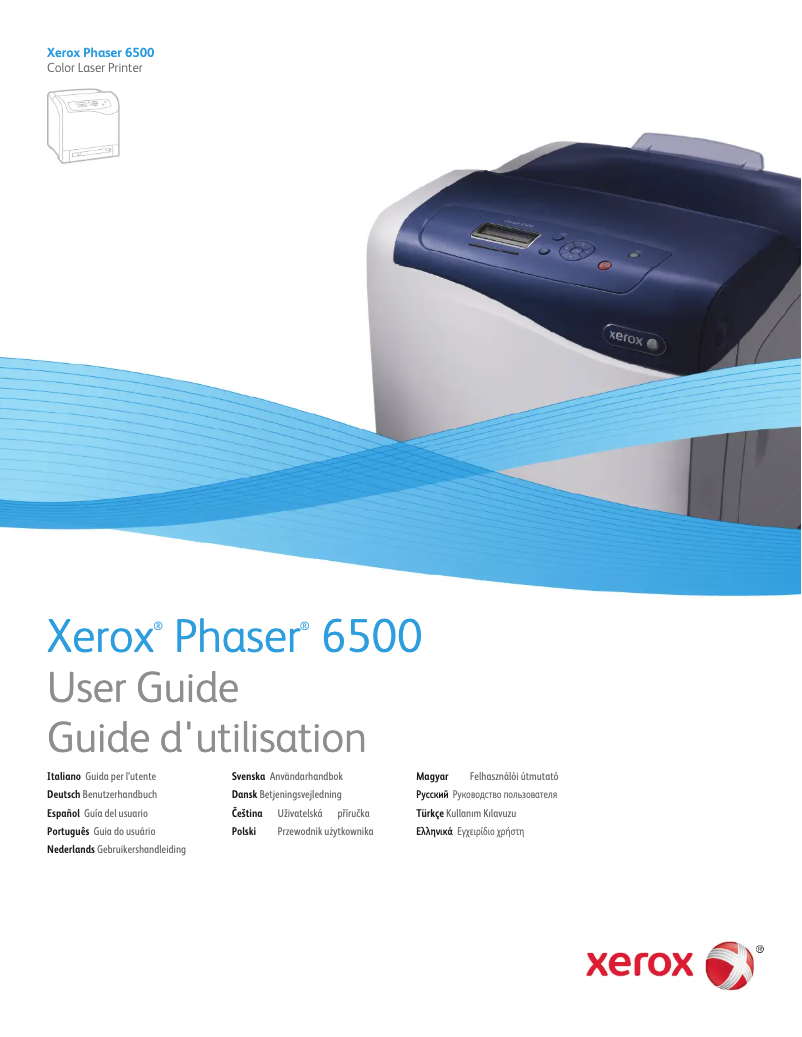 Image de la première page du manuel de l'appareil Phaser 6500N