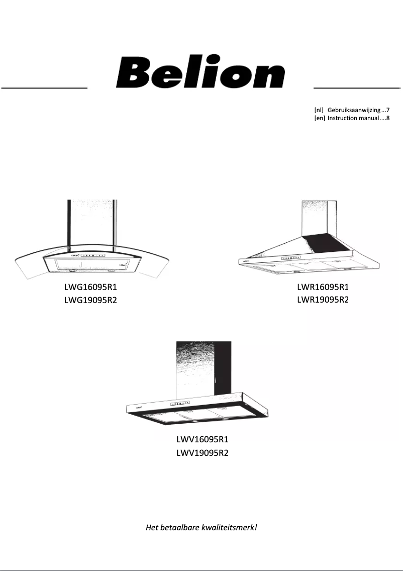 Page 1 de la notice Manuel utilisateur Belion LWG16095R1