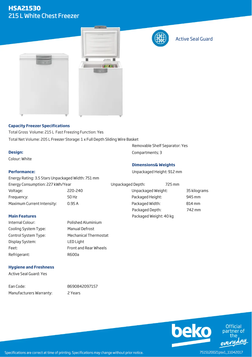Image de la première page du manuel de l'appareil HSA21530