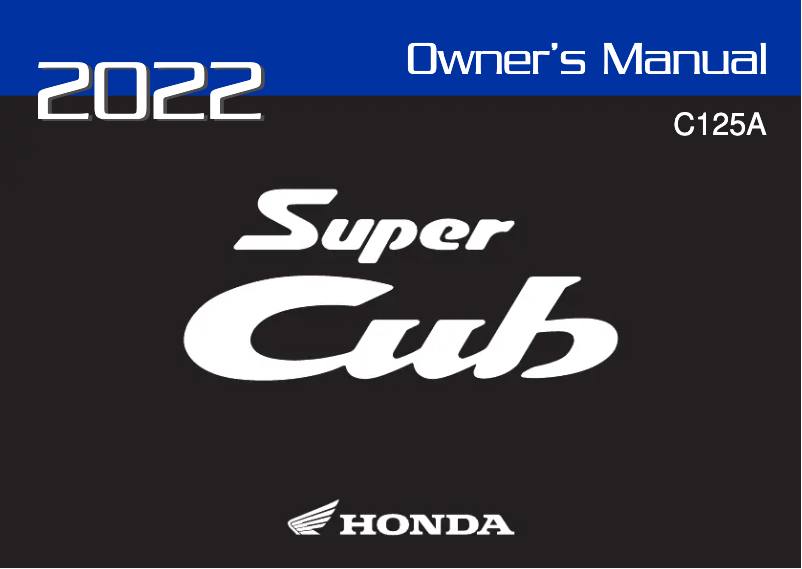 Página 1 del manual Manual de usuario Honda Super Cub C125 (2022)