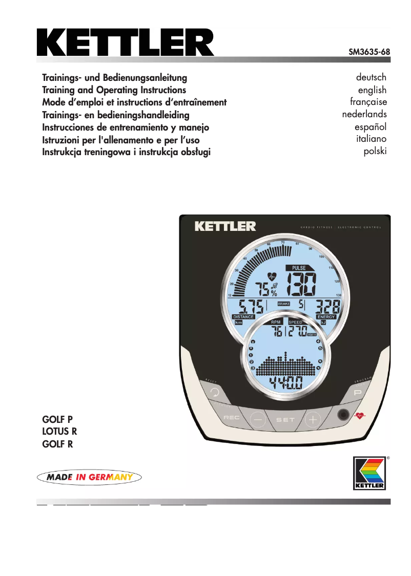 Página 1 del manual Manual de usuario Kettler Golf P