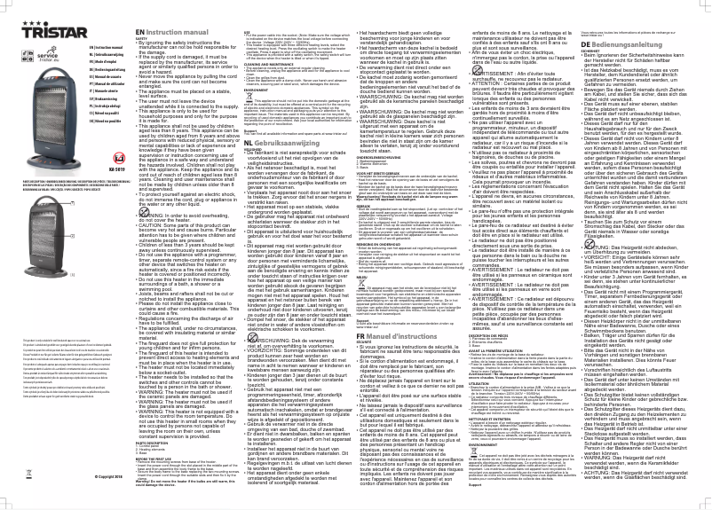 Página 1 del manual Manual de usuario TriStar KA-5019