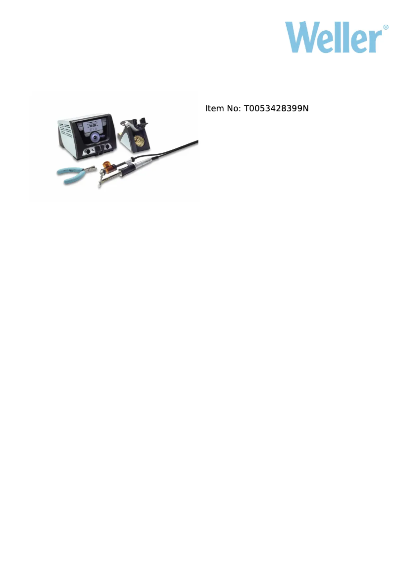 Page n°1 - Fiche technique Weller WXD 2010