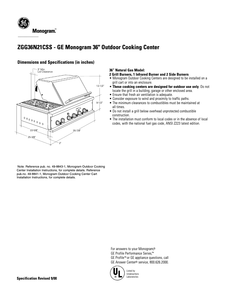 Imagen de la primera página del manual del dispositivo ZGG36N21CSS