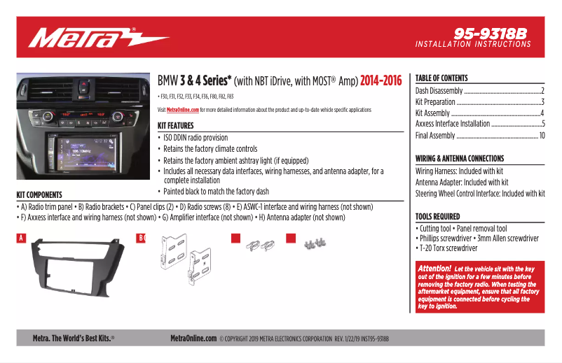 Image de la première page du manuel de l'appareil 95-9318B