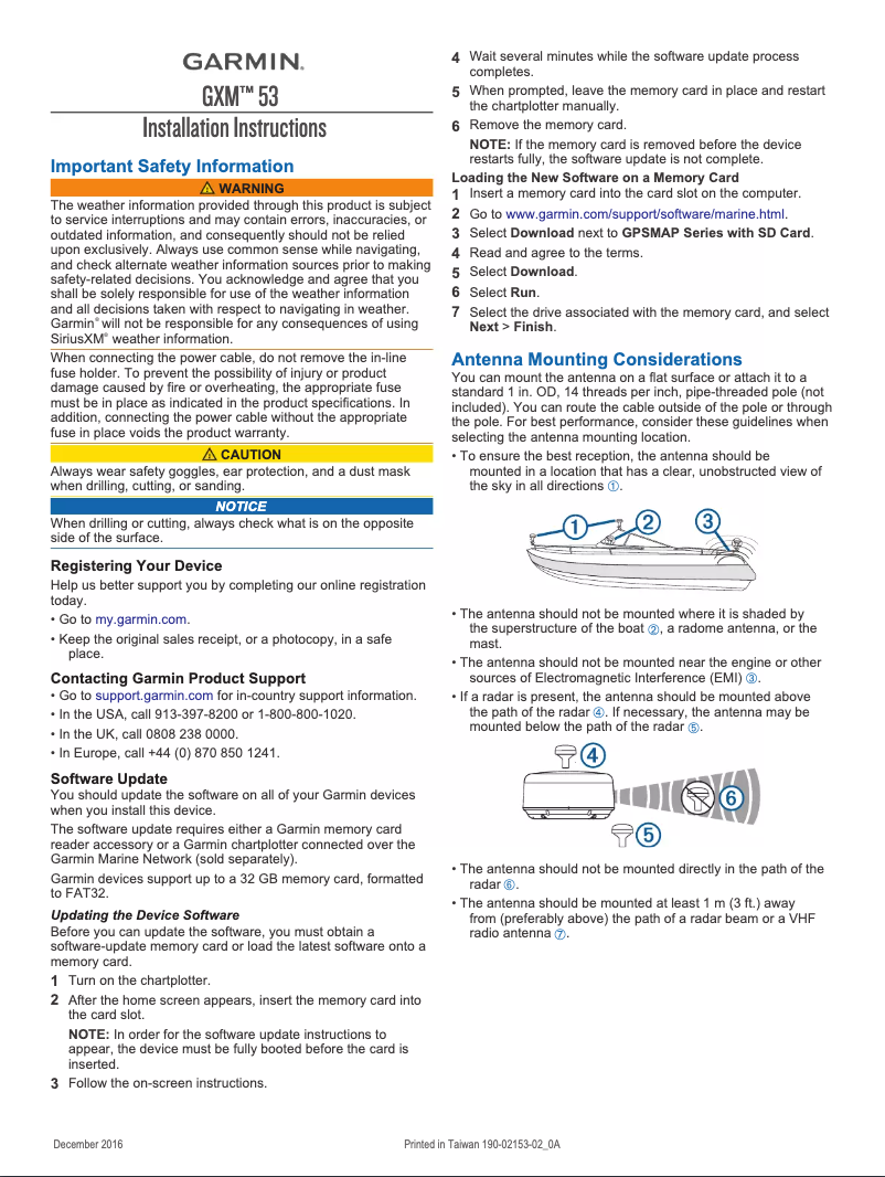 Página 1 del manual Manual de usuario Garmin GXM 53