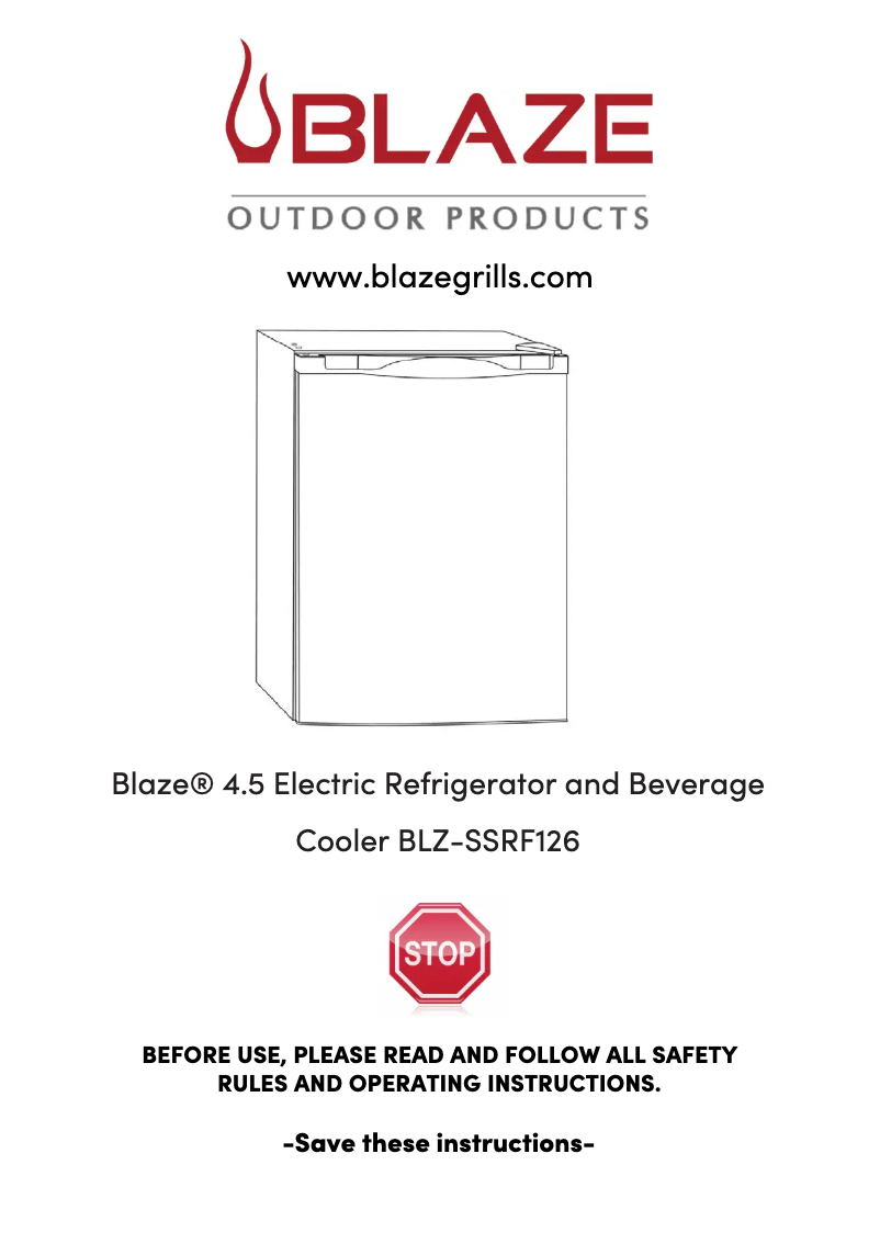 Página 1 del manual Manual de usuario Blaze BLZ-SSRF126