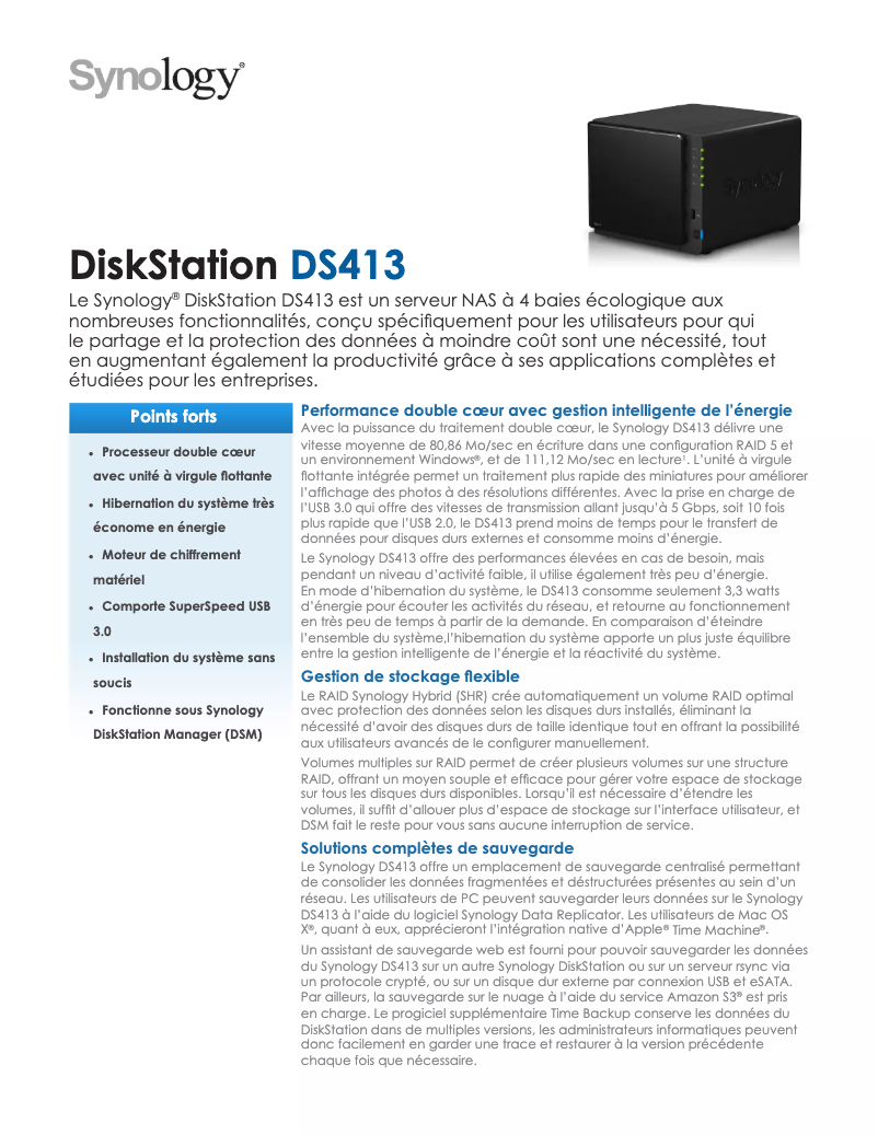 Image de la première page du manuel de l'appareil DS413