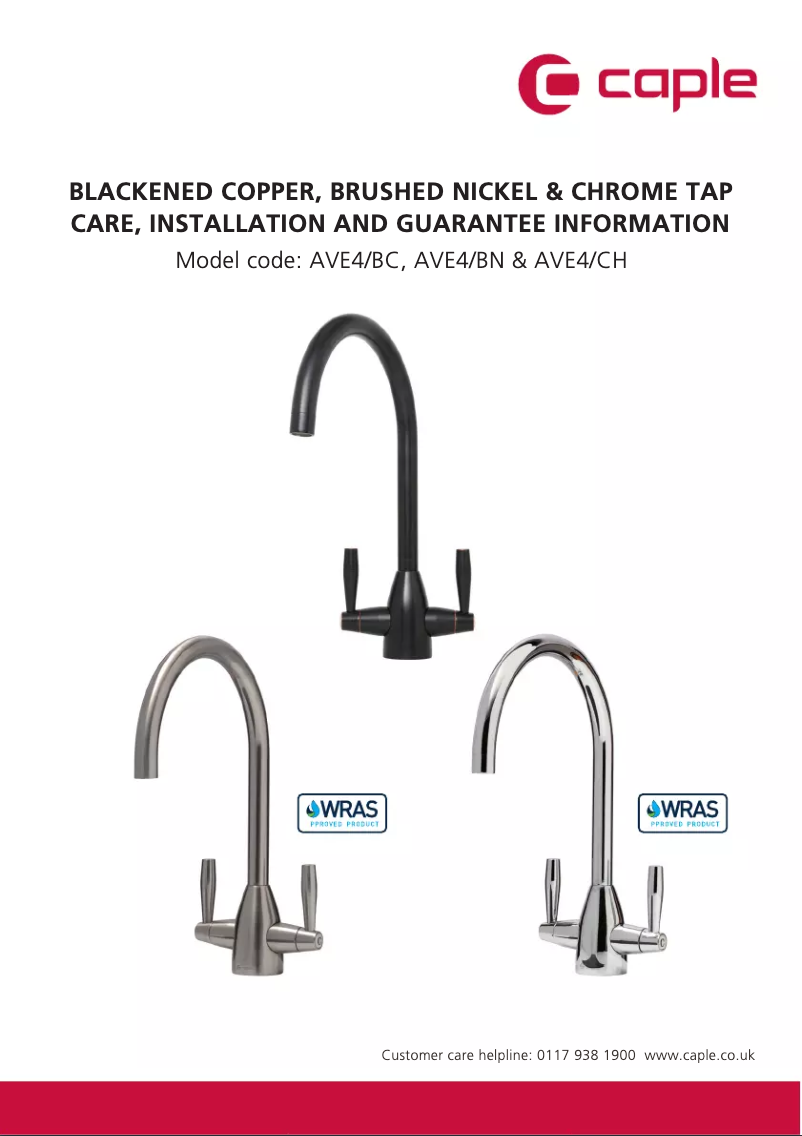 Page n°1 - Manuel utilisateur Caple AVE4/BC