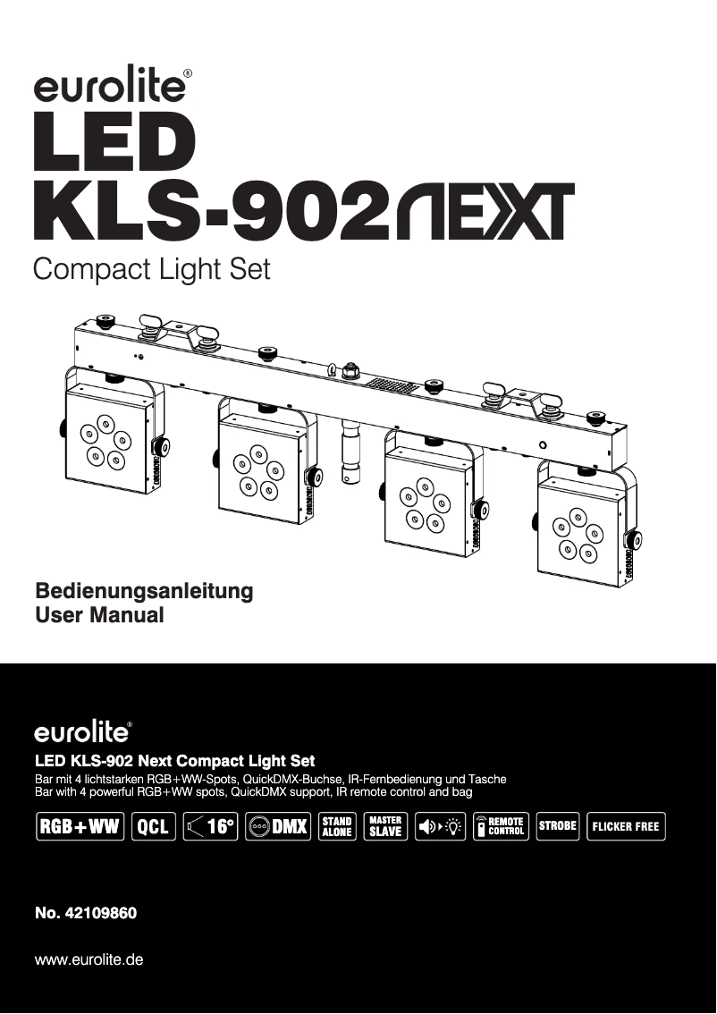 Image de la première page du manuel de l'appareil LED KLS-902 Next