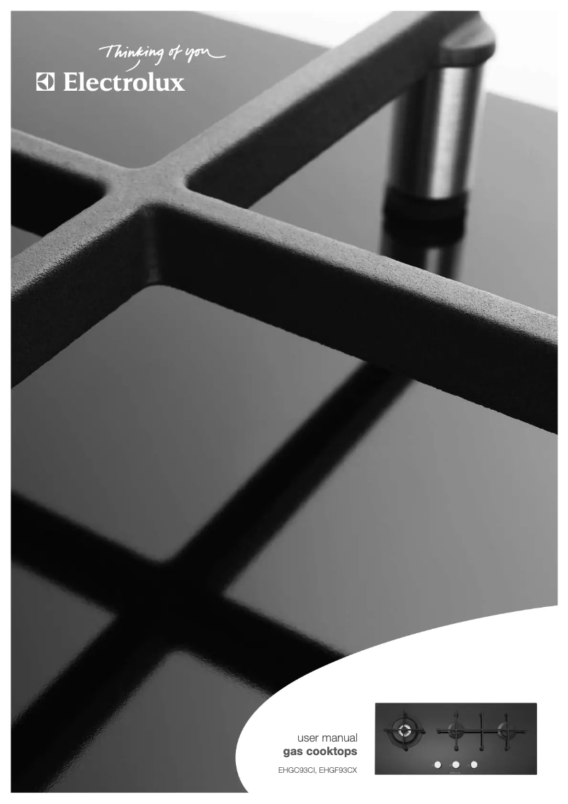 Page 1 de la notice Manuel utilisateur Electrolux EHGC93CI