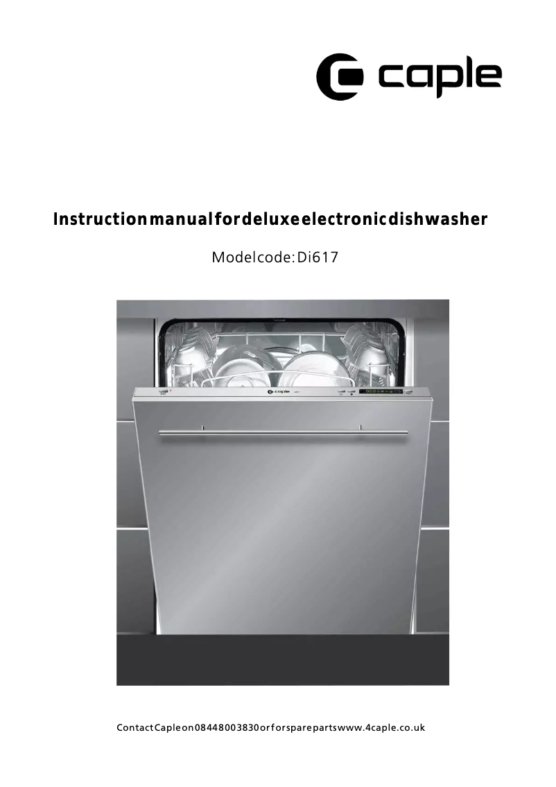 Page 1 de la notice Manuel utilisateur Caple Di617