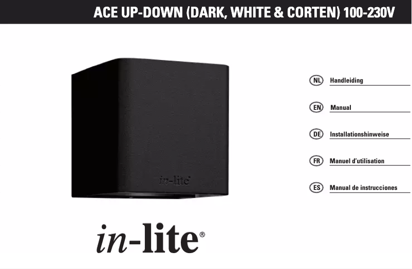 Page 1 de la notice Manuel utilisateur in-lite Ace Up-Down