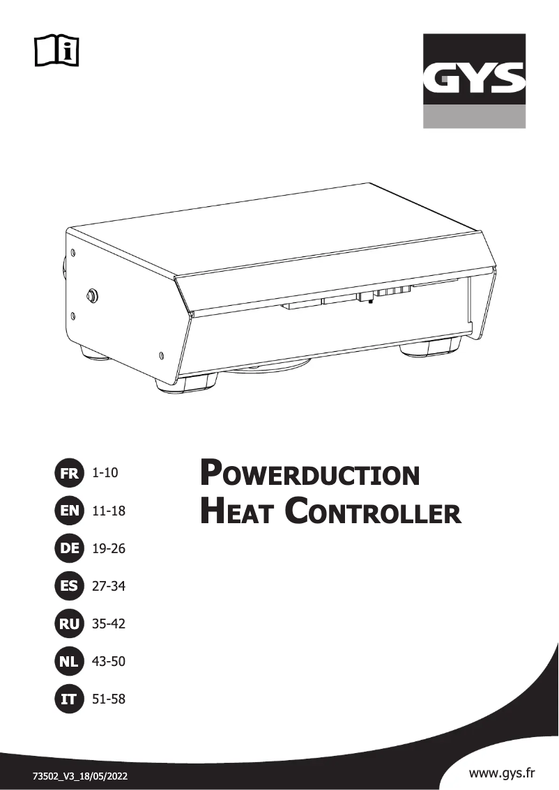Image de la première page du manuel de l'appareil Power Heat Controler