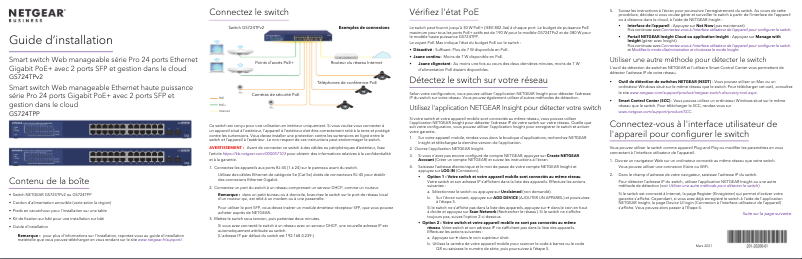 Page n°1 - Guide d'installation Netgear GS724TPP