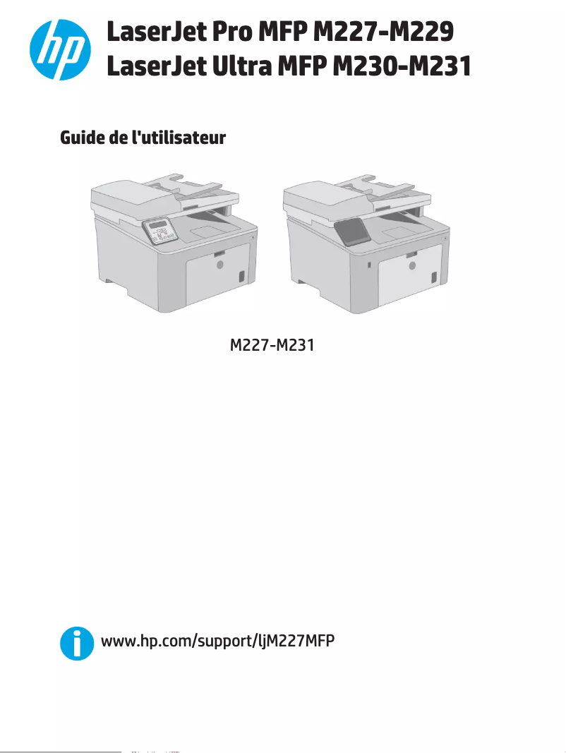 Image de la première page du manuel de l'appareil LaserJet Pro MFP M227fdw