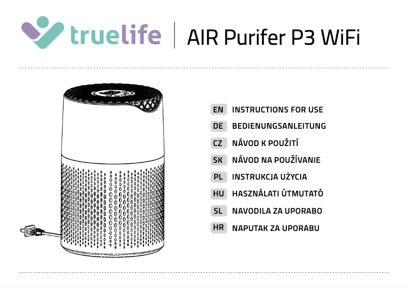 Page 1 de la notice Manuel utilisateur TrueLife AIR Purifier P3 WiFi