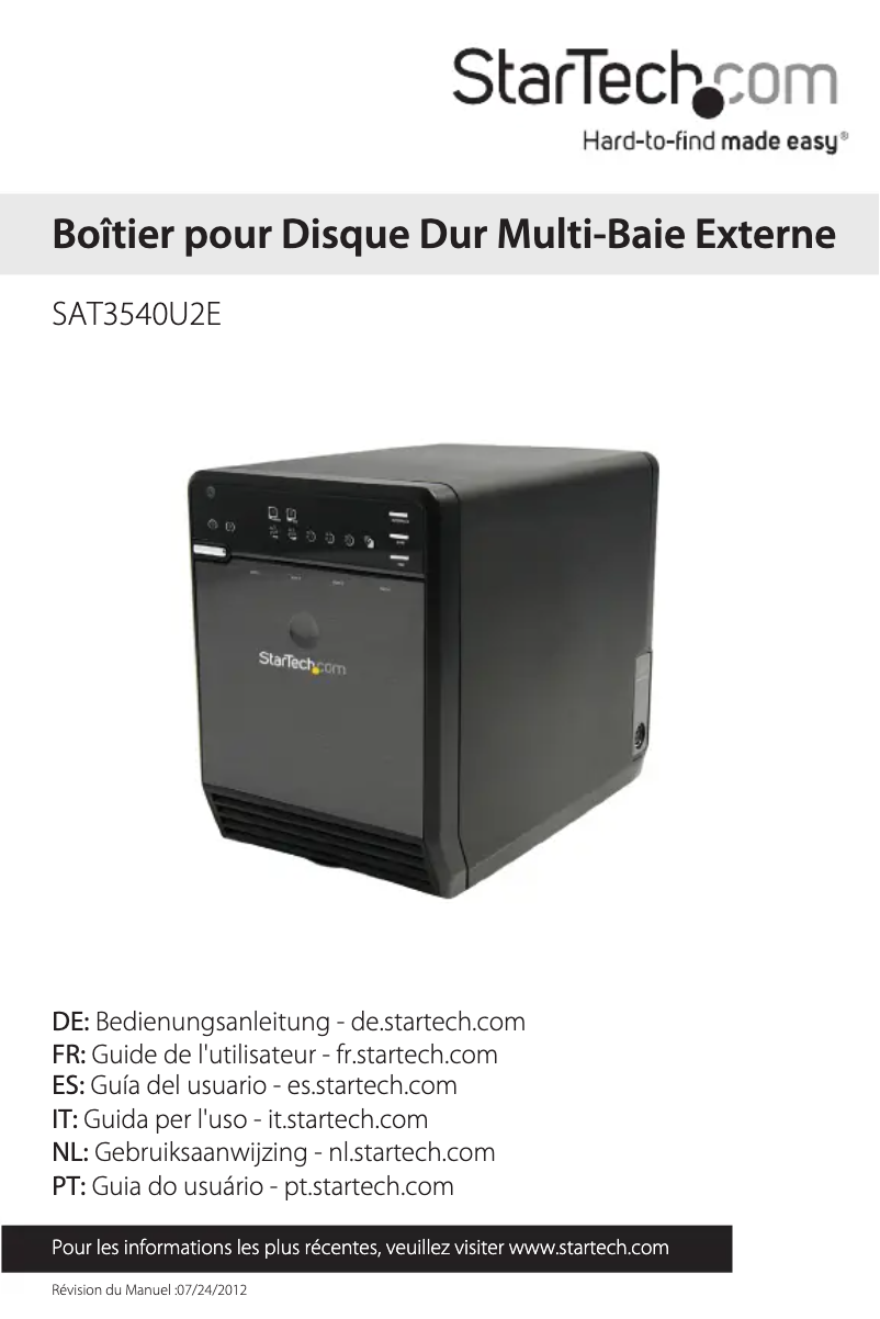 Page n°1 - Manuel utilisateur StarTech.com SAT3540U2E