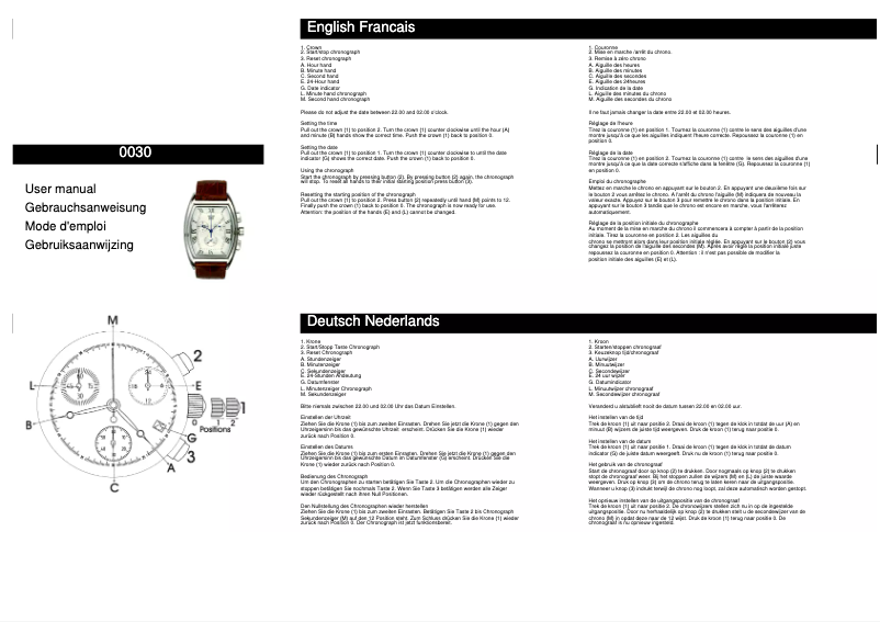 Page n°1 - Manuel utilisateur Davis Desmond 0030