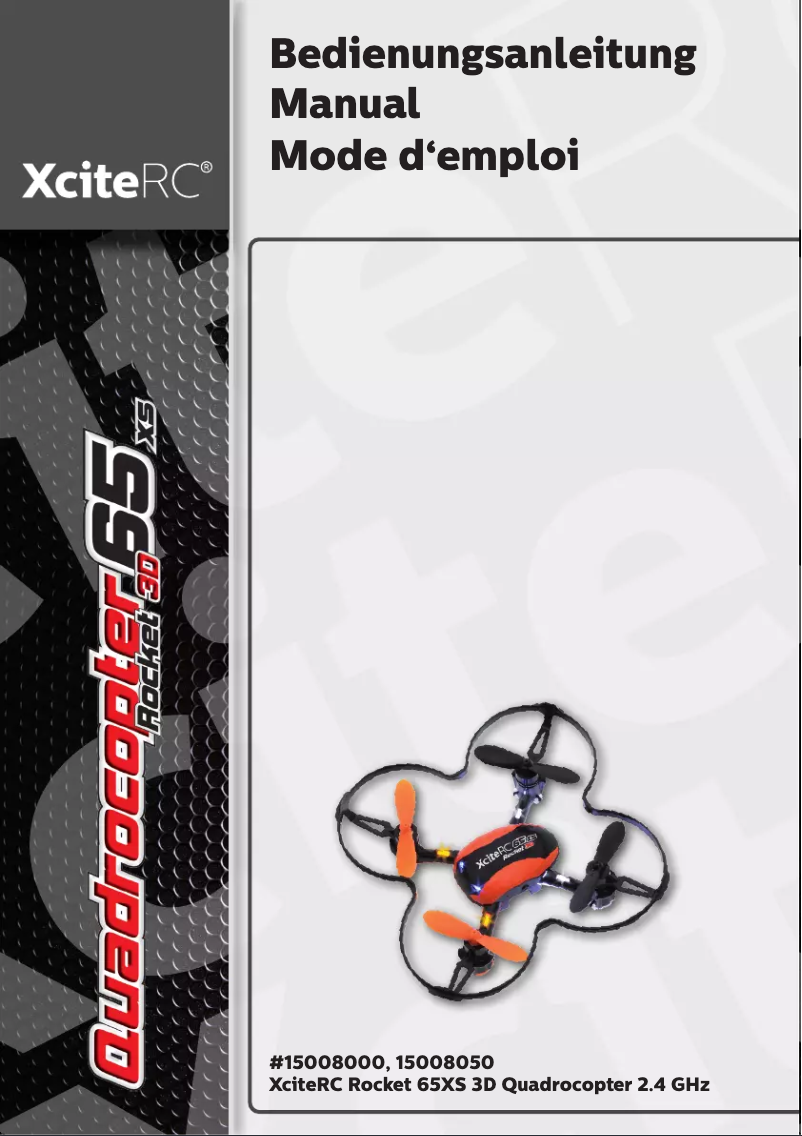 Page n°1 - Manuel utilisateur XciteRC Rocket 65XS 3D