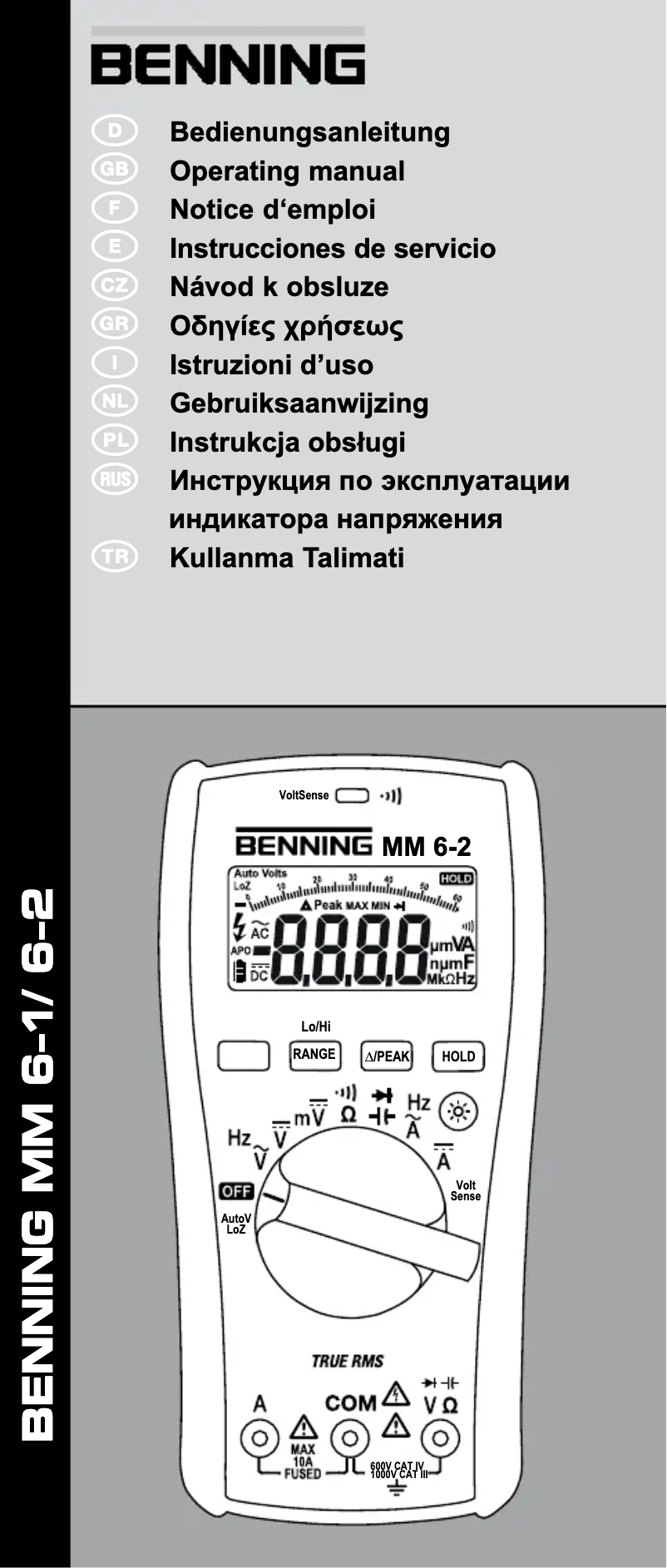 Page n°1 - Manuel utilisateur BENNING MM 6-1