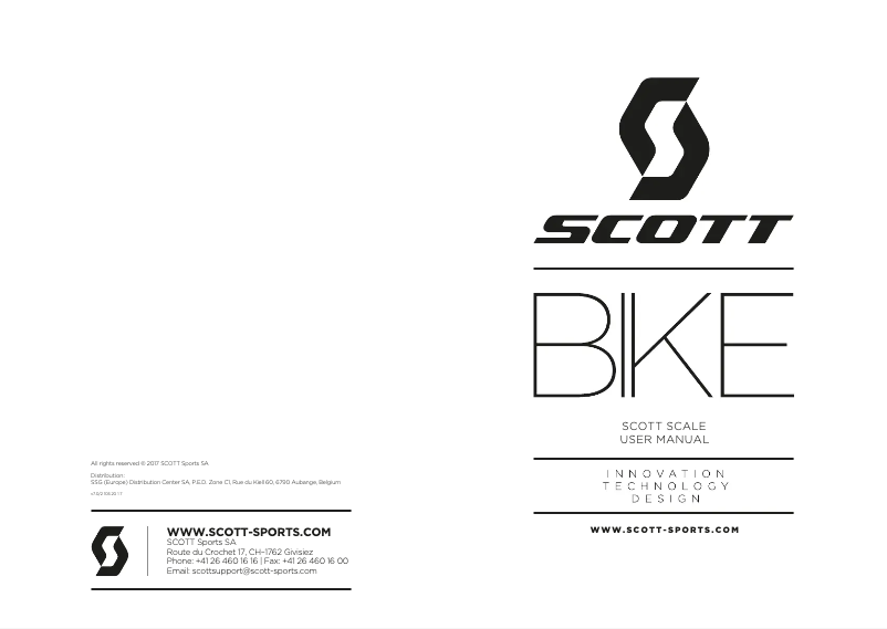Página 1 del manual Manual de usuario Scott Scale 920